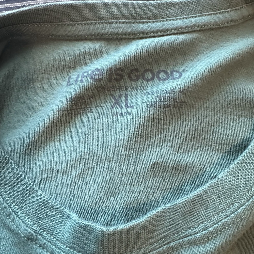 Life Is Good Mens Green Long Sleeve TShirt "Take‎ It Outside" XL - Picture 9 of 9